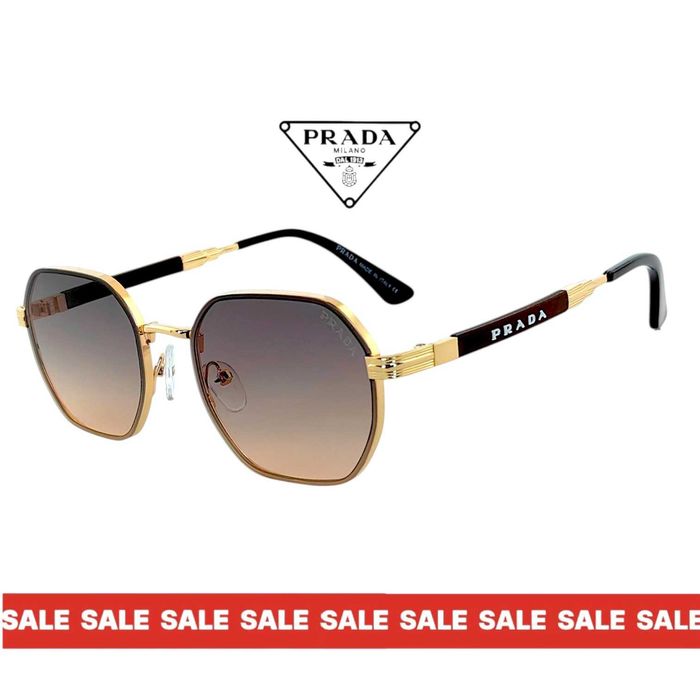 Prada2026 унисекс слънчеви очила ромбоидни стъкла и метална рамка