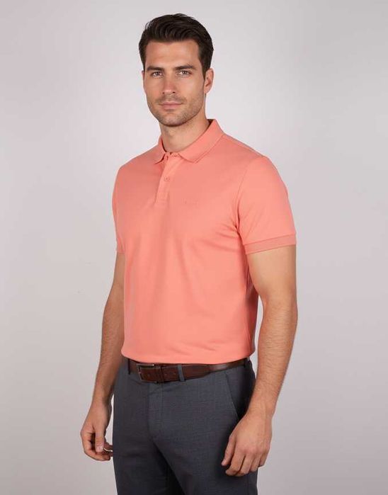 Hugo Boss Pio 1 - Оригинална мъжка тениска с яка размер L