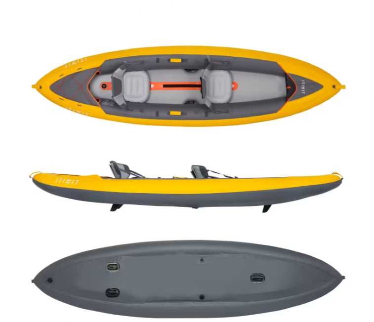 Kit Caiac-canoe gonflabil 2 locuri Presiune înaltă - X100+