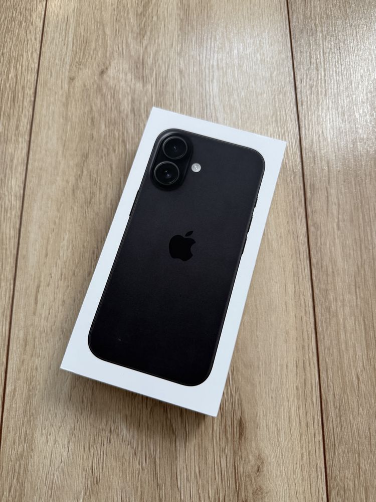 Iphone 16 (ЧИСТО НОВ) 128GB BLACK - 12м гаранция - неразпечатван