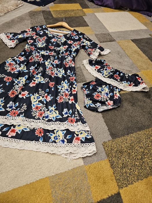 Set rochii mamă L - fiică (9-12 luni)