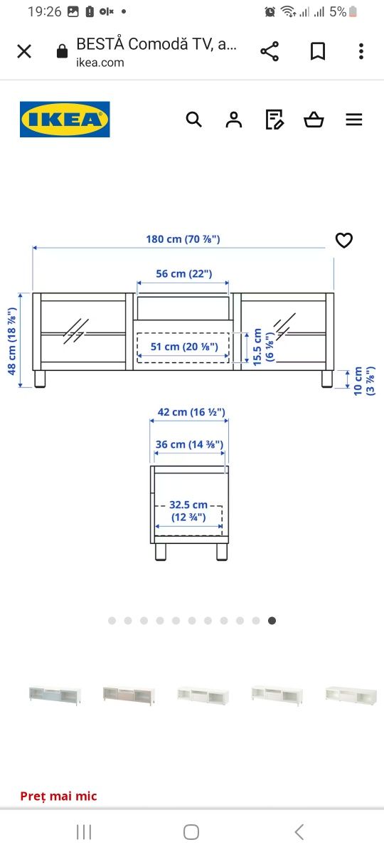 Comoda tv Ikea 3 sertare