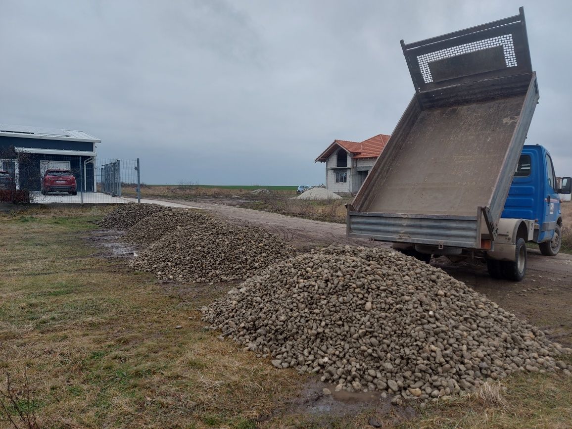 Pământ, Balast, Sorturi, Nisip, Moluz, Piatră, Miniexcavator Transport