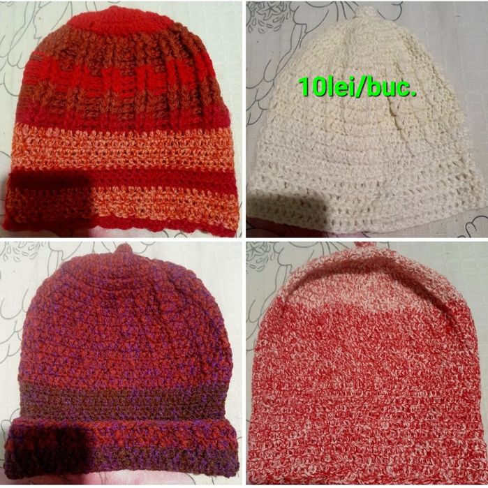 Caciuli Lana crosetate manual Dama