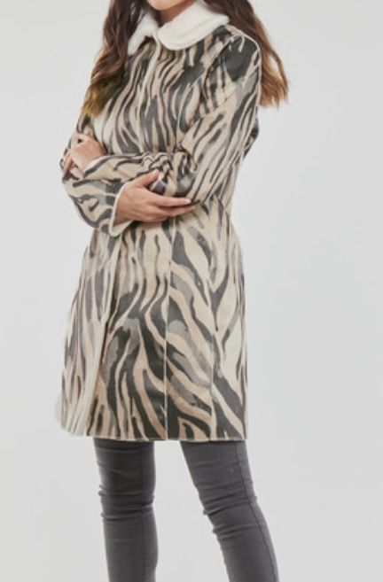 Guess palton dama, de blana, reversibil