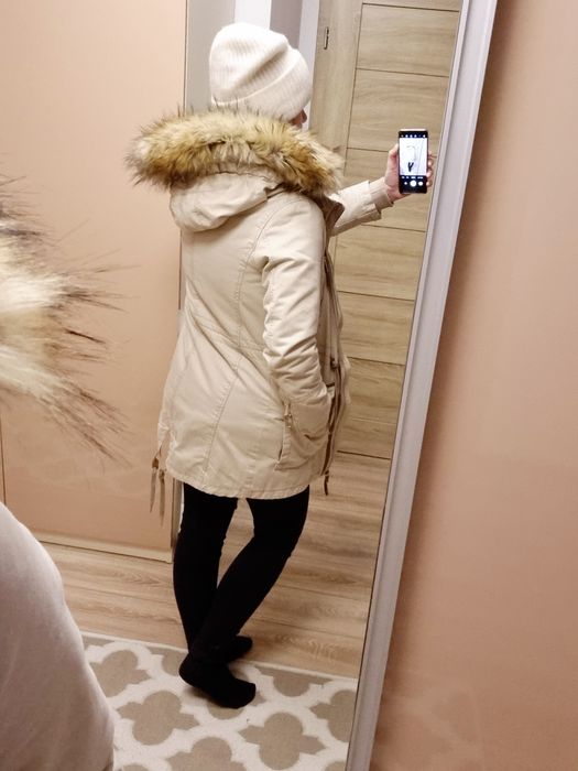 Parka Bershka crem S