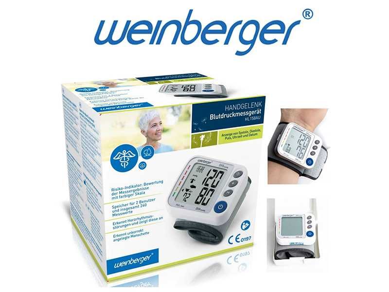НОВИ! Апарат за кръвното налягане за китка Weinberger Germany