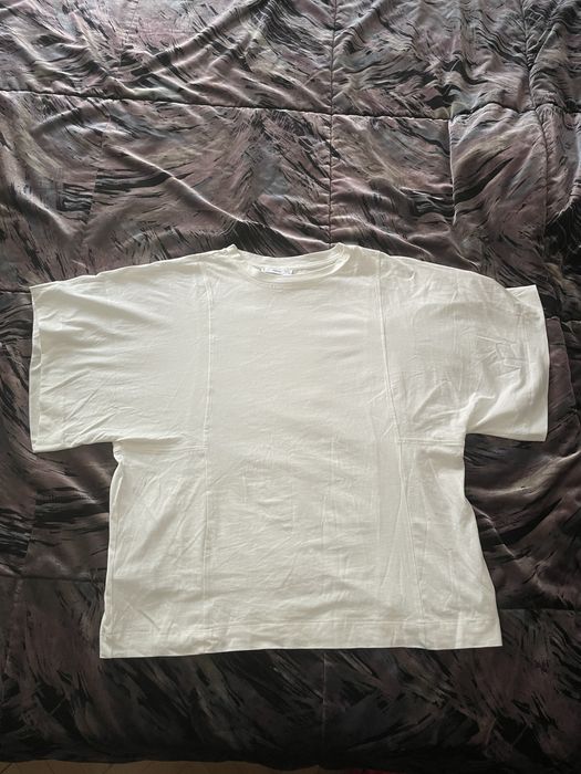 Vand tricou fluture alb si bej 100% bumbac organic,XL Mango,noi