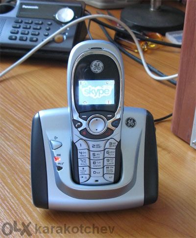 Продавам: Безжичен телефон домашен и за Skype 2в1 General Electric-tho