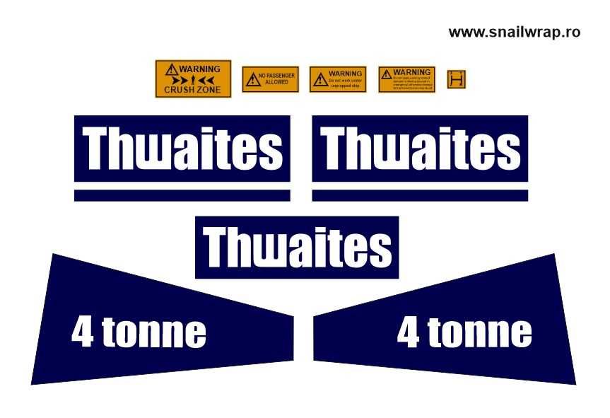 Stickere autocolante Bobcat, Komatsu, GEHL, CAT, Takeuchi, JCB