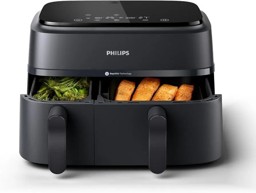 Фритюрник  Philips Dual Basket 3000- 2750W,9л,2 кошници, 8 програми