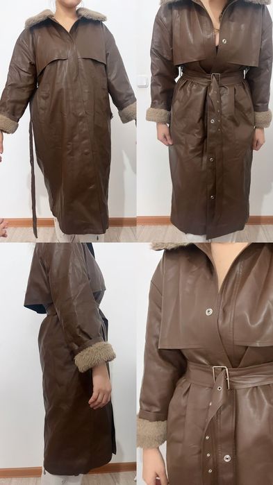 Продаю куртку из эко-кожи с меховой отделкой