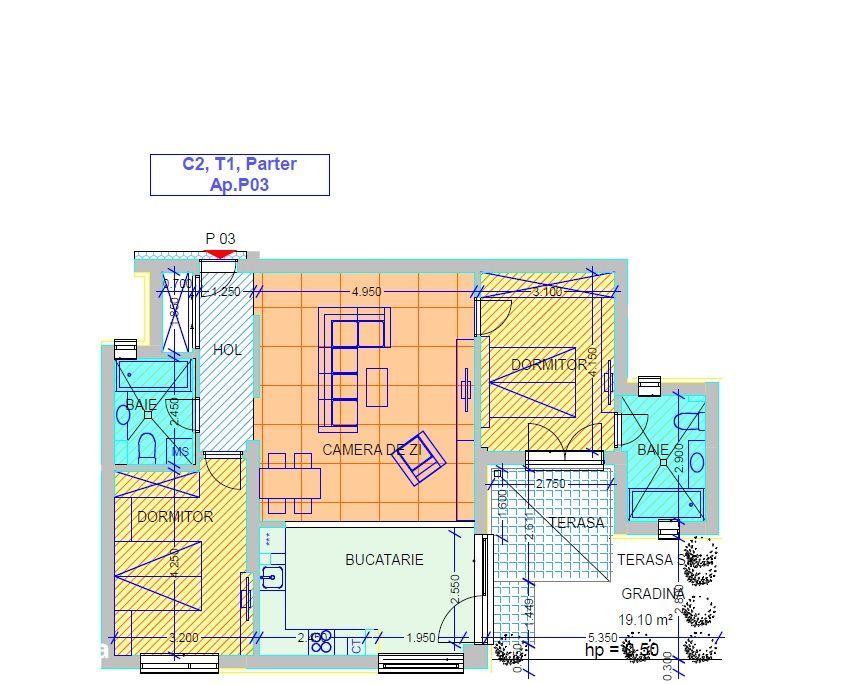 Apartament 3 camere, rate fixe la dezvoltator 30 ani, avans 10.000 E