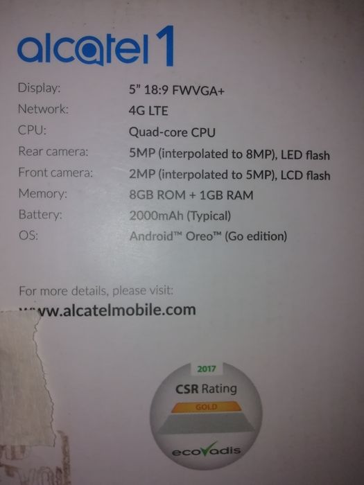 Alcatel 1 (8GB памет)