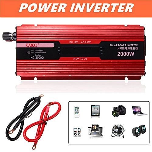 Инвертор на напрежение с дисплей от 12V/24V на 220V с мощност от 2000W