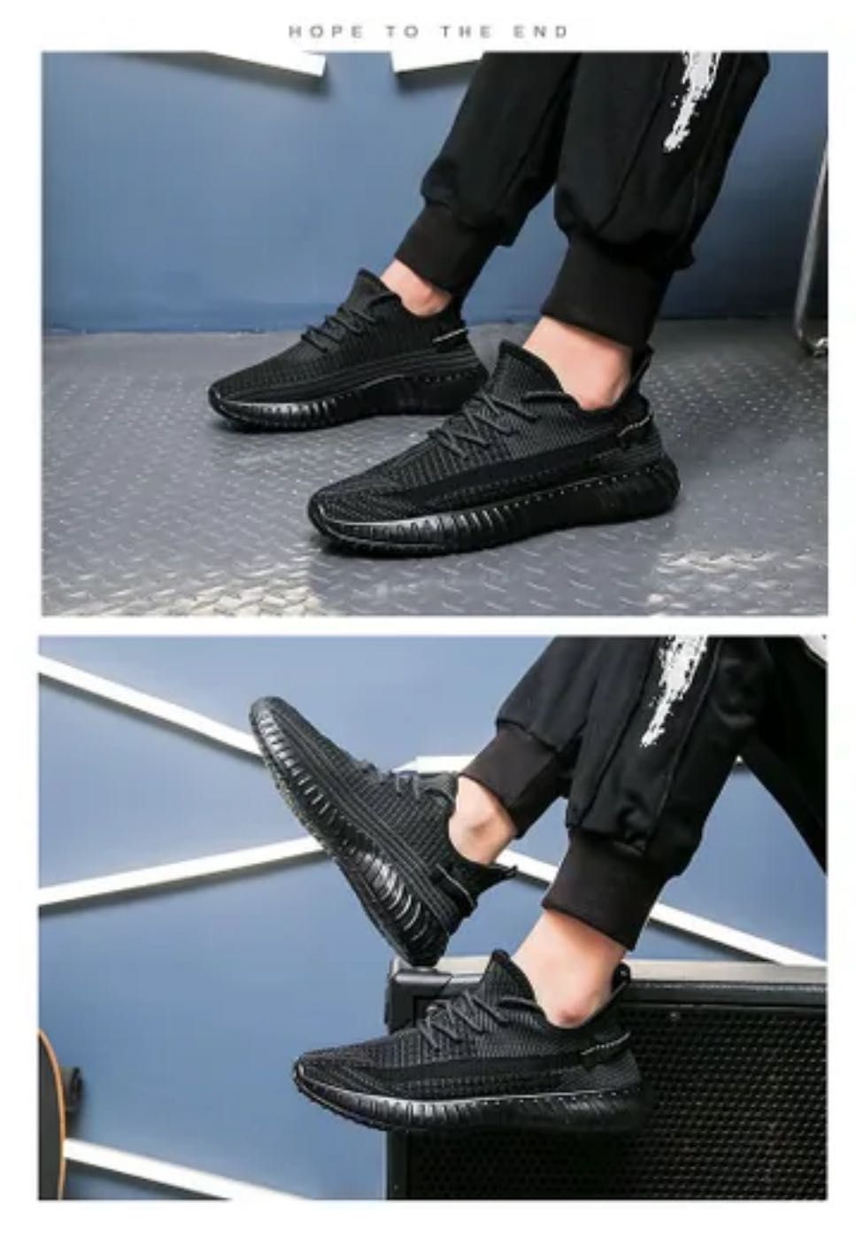 Мужские кросовки 39-44 черные