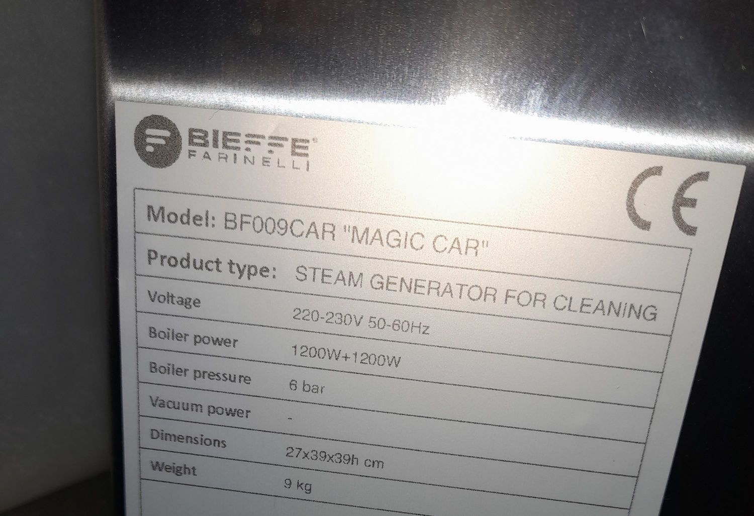 Generator  ABUR profesional Bieffe MAGIC CAR Vapore  portabil