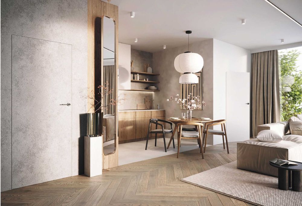 Продавам тапетна врата PORTA HIDE, 70 см., дясна с отваряне навътре