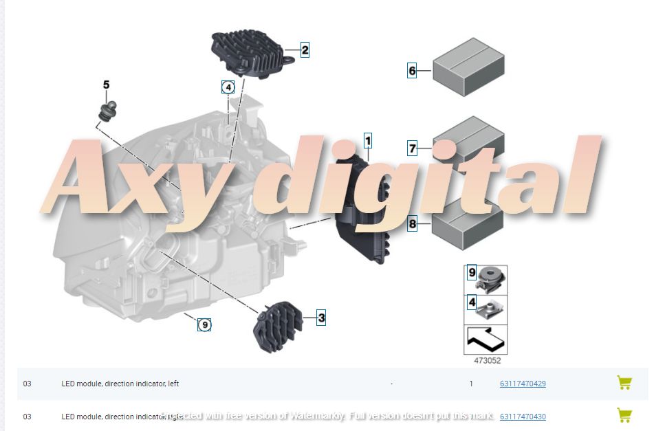 Modul far semnalizare dreapta BMW Seria 3 F34