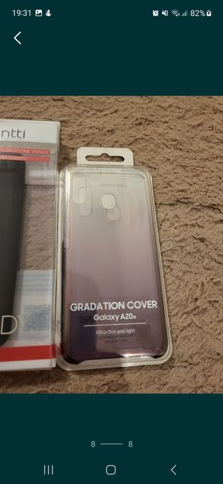 Husa Samsung Galaxy A20e transparenta, neagra, noua, nu jucarie