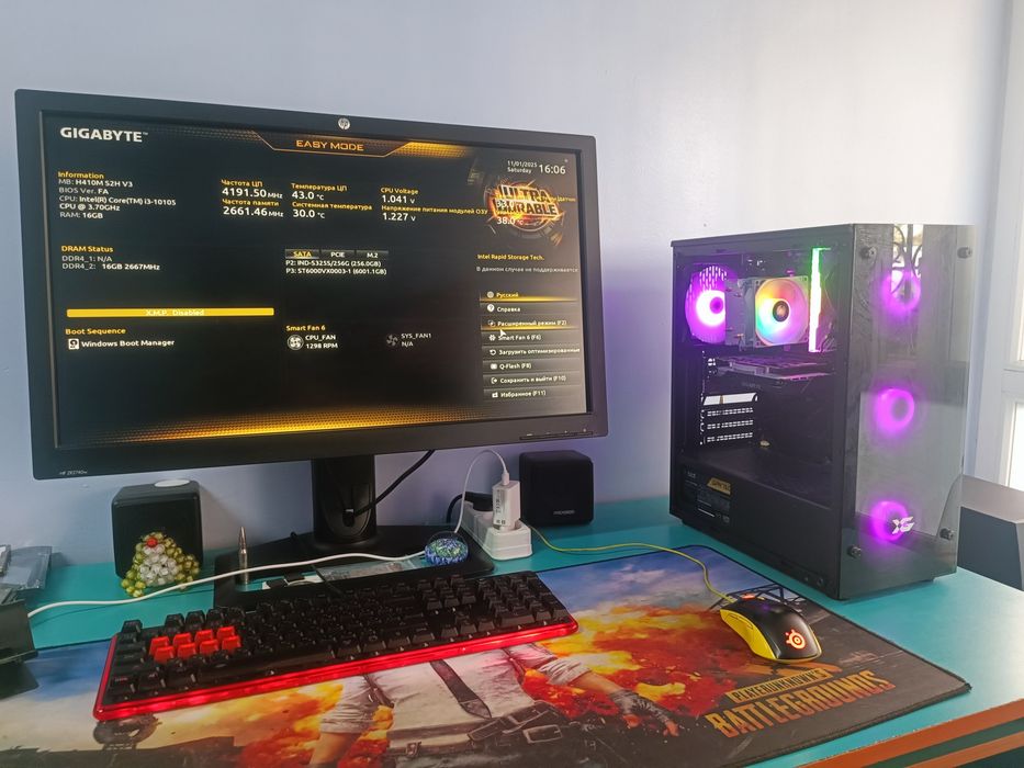 H 410 v3/Core i3 10105 /DDR 4 16gb/GTX 1650 4gb/SSD  256gb./hdd 1000gb