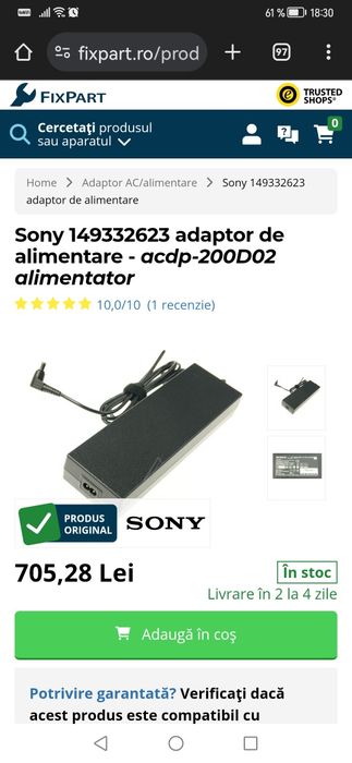 Cablu adaptor original TV Sony