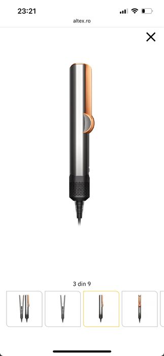 Aparat de indreptat parul DYSON HT01 Airstrait, 140 grade, LCD, cupru