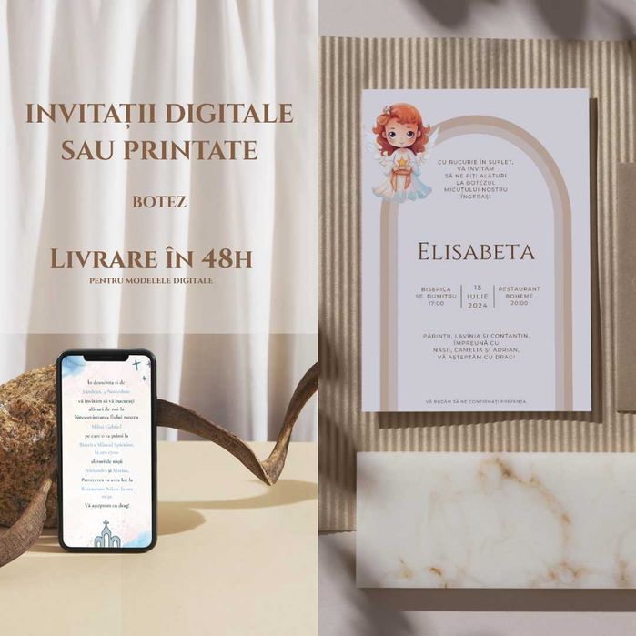 Invitații digitale botez – 40 lei