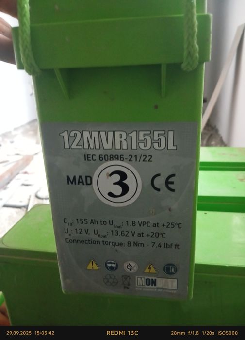 4 baterii cu gel ,155 ap pentru panourile voltaice