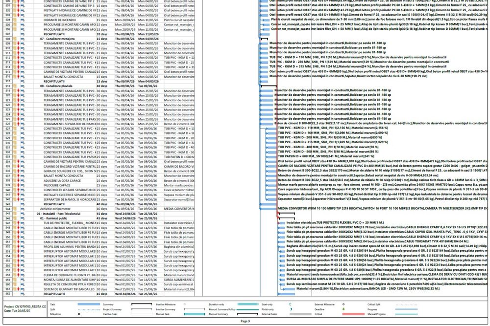 Ing. Ofertare - Devizist - Prop Financiara - Grafic Gantt
