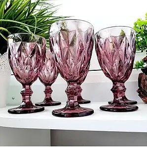 Фужеры Glass Ware Большой  Фиолетовый цвет