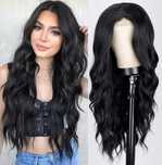 Peruca neagra par sintetic
