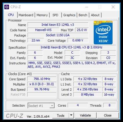 Компютър Acer Intel® Xeon® Processor E3-1240Lv3  8gb SSD GeForce GT730