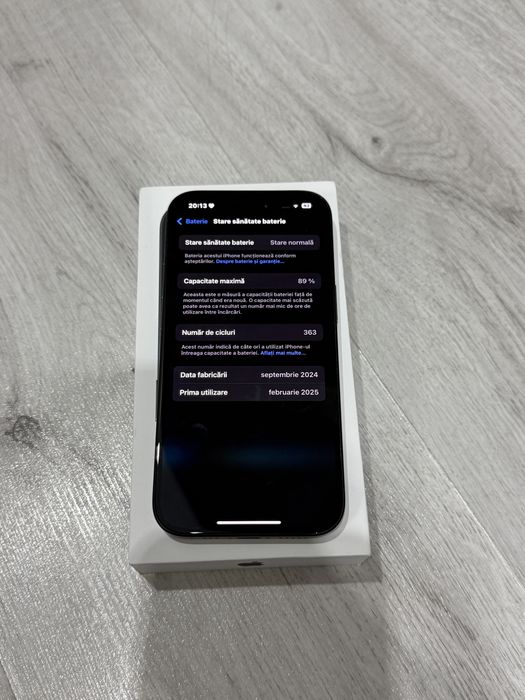 Iphone 15 Black 128 GB, in garantie, baterie 89%