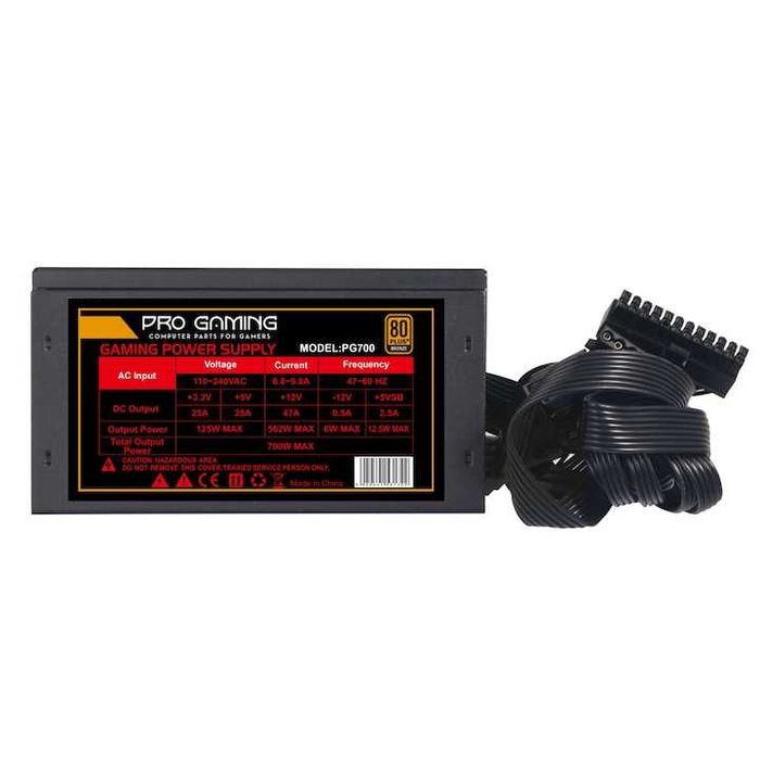 Sursa de alimentare Pro Gaming PG700, 700W, 80 PLUS BRONZE, Fan 14 CM