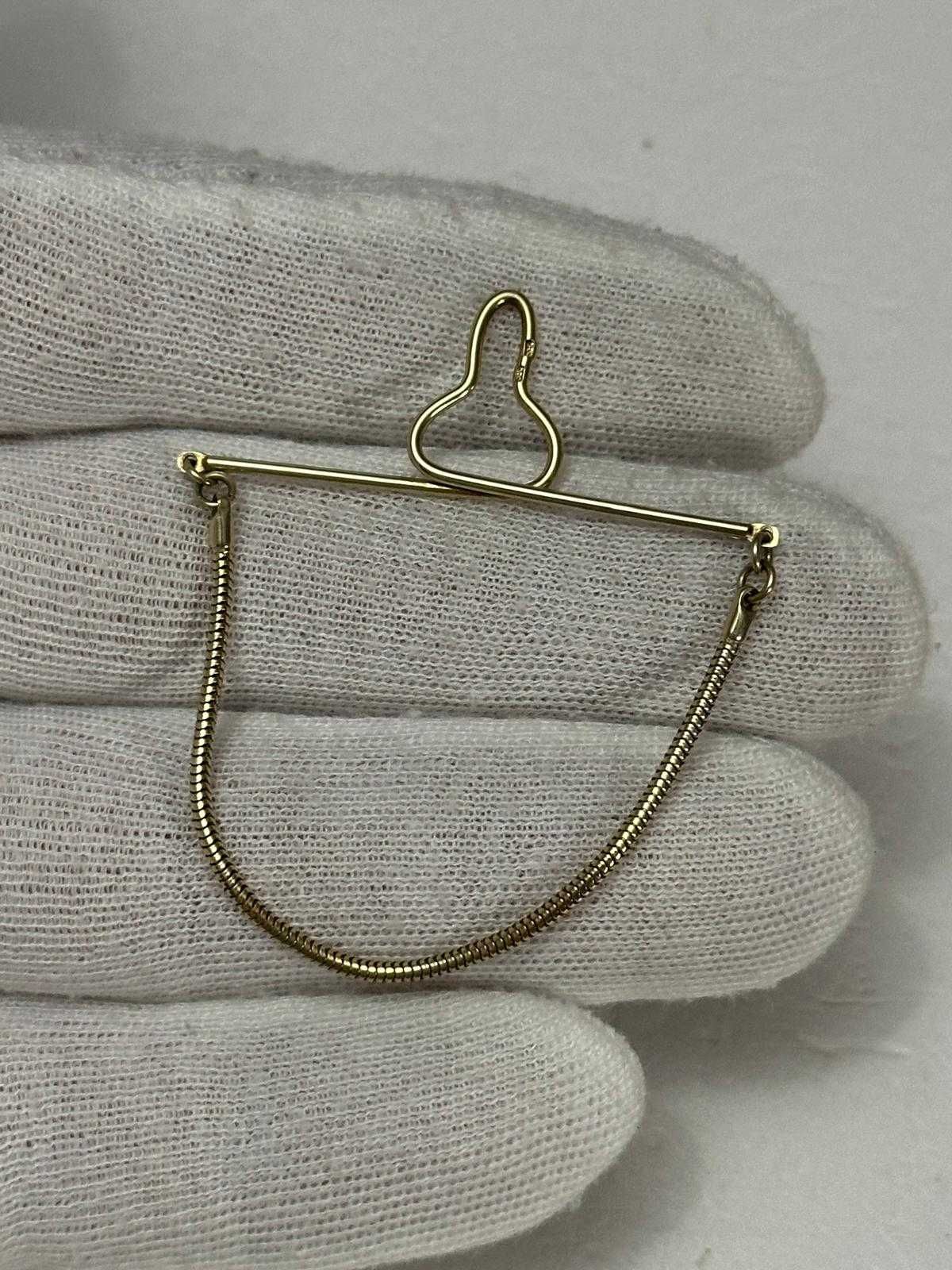 AC DE CRAVATA AUR 14K - Cu lant - Vintage - Doar 295 lei/gr. !