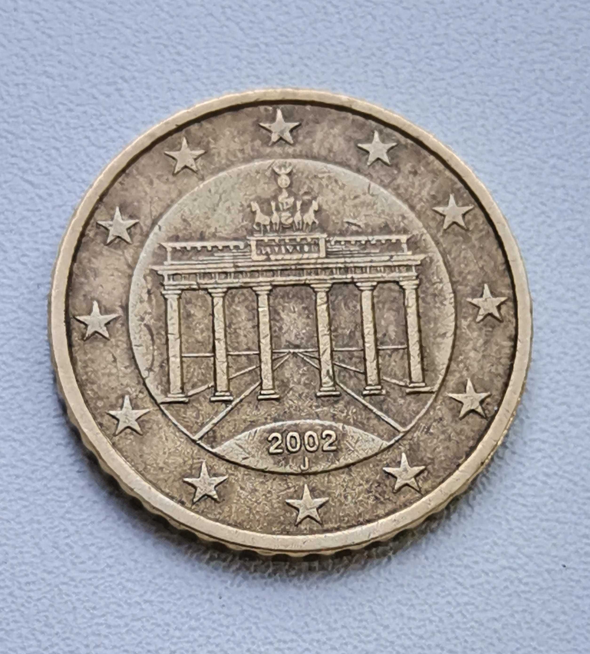 moneda 50 EuroCent Germania 2002, litera J