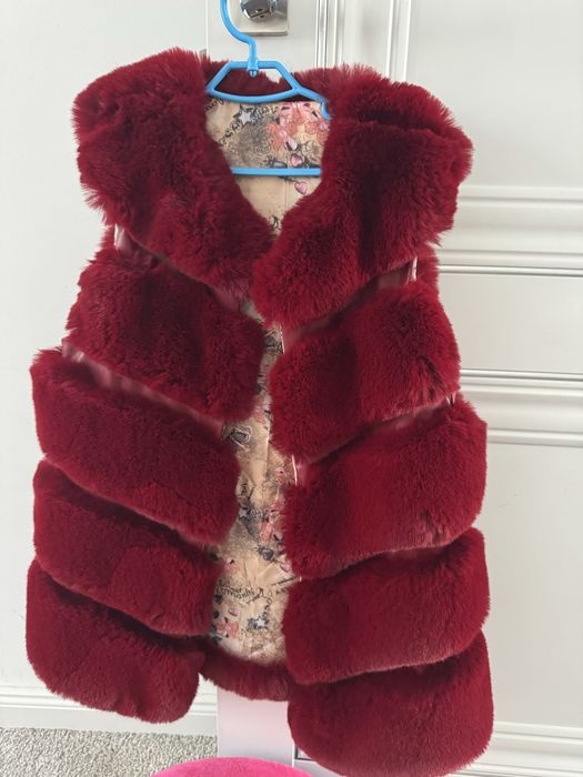 Vesta blana artificiala, xs, 11-12 ani