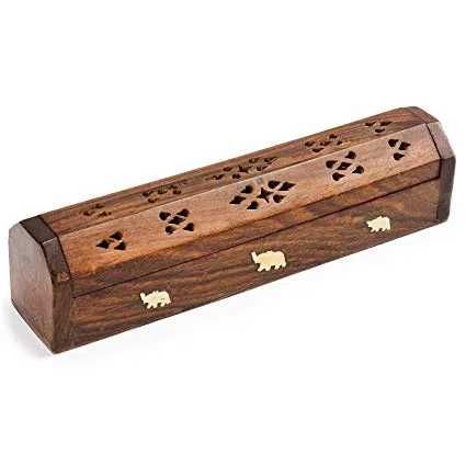 Дървена кутия за горене на ароматни пръчици