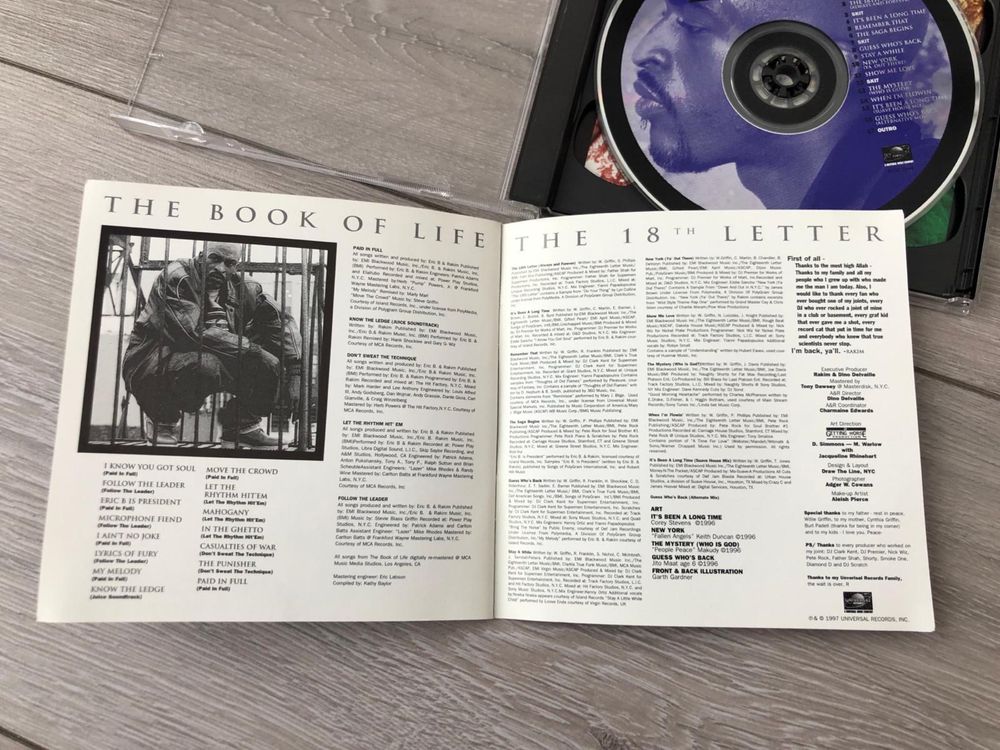 Dublu CD original Rakim - The 18th Letter + The Book Of Life 1997