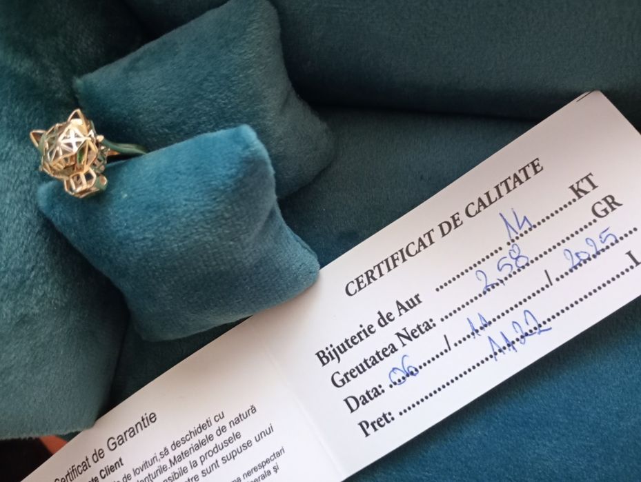 Inel aur nou pantera 14 k