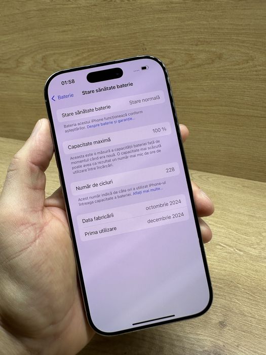 iPhone 16 PRO 256Gb Natural titanium 100% battery life