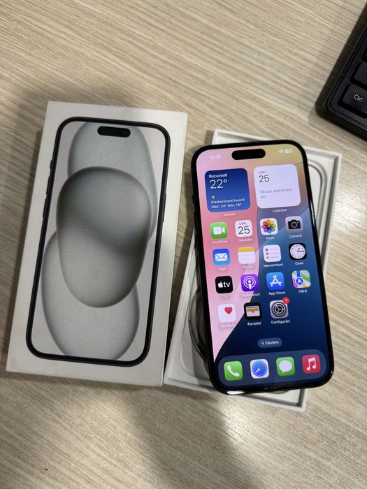 iPhone 15, 128GB, 5G, Black, Impecabil!!!