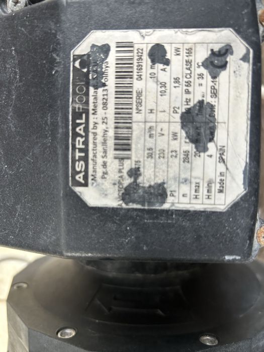 Pompa Piscina Astral Pool Victoria Plus - 30,5 MC/H, 2,5 CP, 230 V