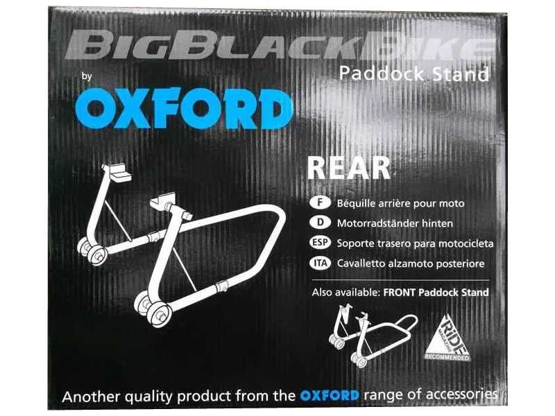 Set standere moto fata+spate Big Black Bike - Paddock Stand by OXFORD