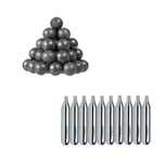 Set 100 bile de cauciuc T4E .43 + 10 capsule CO2