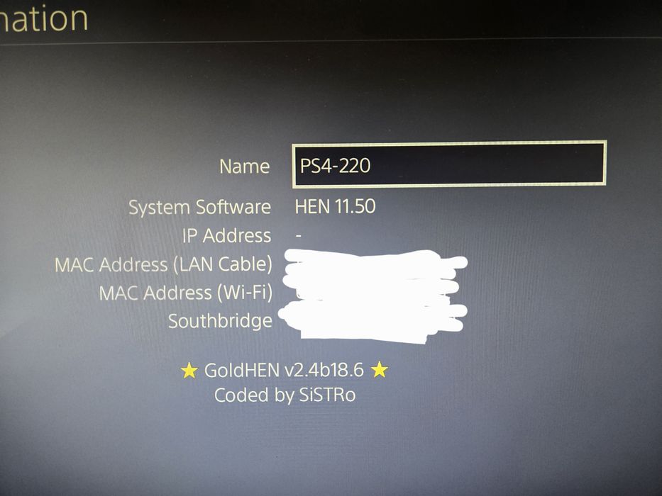 Ps4 playstation 4 Pro Modat Lapse 1.2