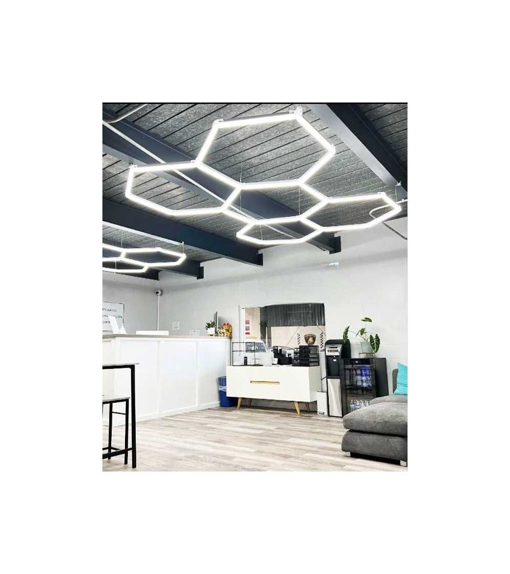 Lumini LED Hexagonale ONE pt saloane,sali fitness,barber shop,garaje