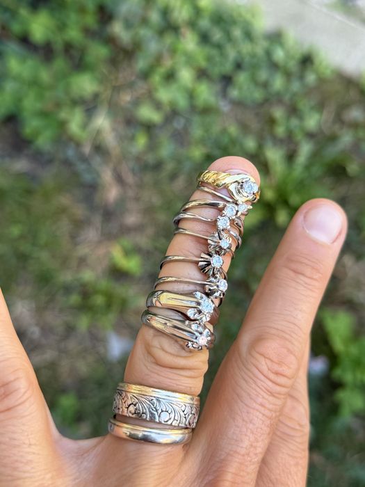 Inel aur Logodna 18k cu Diamant natural - stare ca nou !