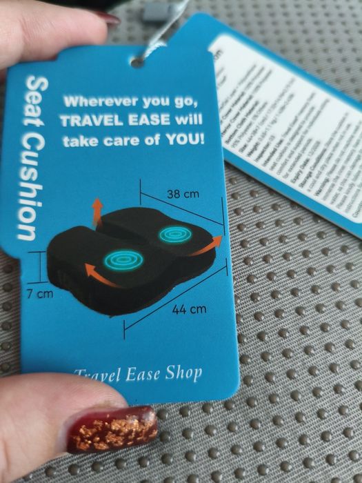 Perna ergonomic din spumă cu memorie pentru scaun – gri